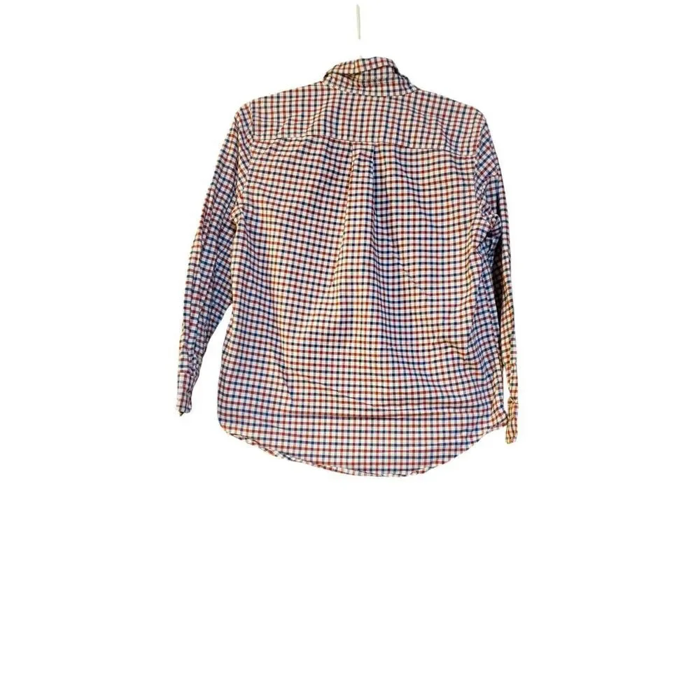 Ralph Lauren Button‎ Up Shirt Boys L (14-16) Red Blue White Checker Pony Preppy